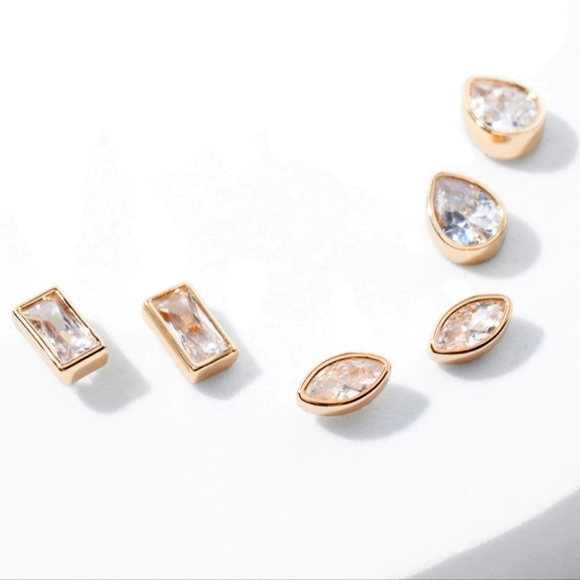 Host Pick! WHBM 3 Pairs Stud Earrings NEW - Picture 4 of 10